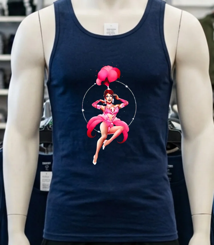 Plasma Pink Showgirl Meme Shirt - navy-shirt Plasma Pink Showgirl Meme Shirt Navy Shirt
