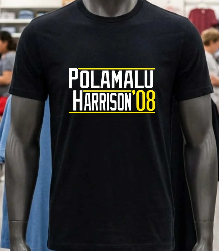 Polamalu Harrison 08 Pittsburgh Pirates Shirt - balck-shirt Polamalu Harrison 08 Pittsburgh Pirates Shirt Balck Shirt 1