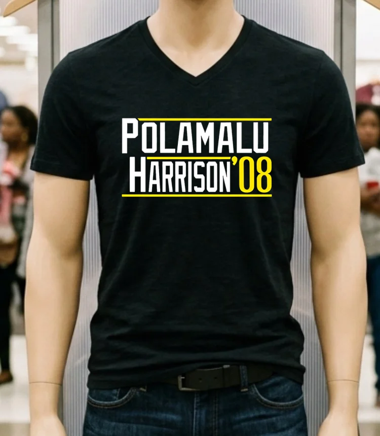 Polamalu Harrison 08 Pittsburgh Pirates Shirt - balck-shirt Polamalu Harrison 08 Pittsburgh Pirates Shirt Balck Shirt