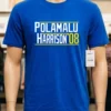 Polamalu Harrison 08 Pittsburgh Pirates Shirt Blue Shirt