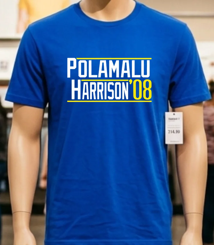 Polamalu Harrison 08 Pittsburgh Pirates Shirt - blue-shirt Polamalu Harrison 08 Pittsburgh Pirates Shirt Blue Shirt