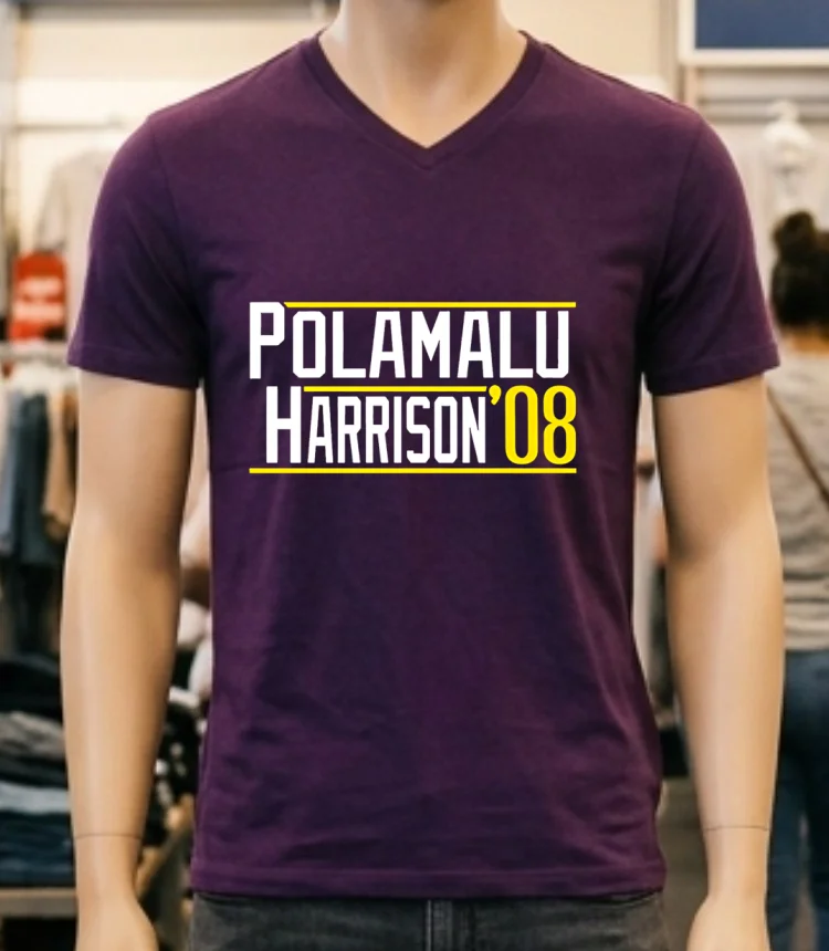 Polamalu Harrison 08 Pittsburgh Pirates Shirt Purple Shirt