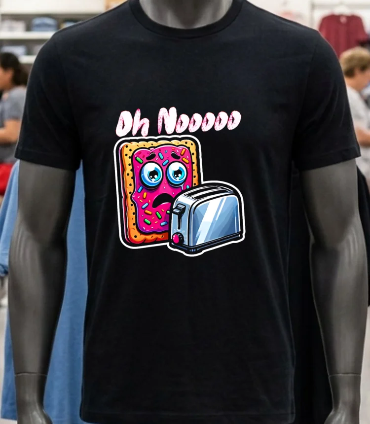 Pop Tart Oh Nooooo Shirt - balck-shirt Pop Tart Oh Nooooo Shirt Balck Shirt 1