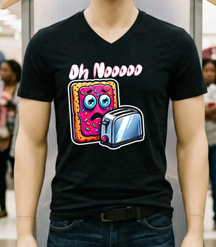 Pop Tart Oh Nooooo Shirt - balck-shirt Pop Tart Oh Nooooo Shirt Balck Shirt