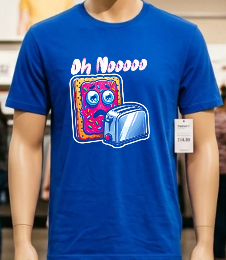 Pop Tart Oh Nooooo Shirt - blue-shirt Pop Tart Oh Nooooo Shirt Blue Shirt