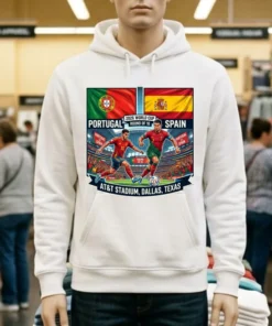 Portugal Vs Spain In The Round Of 16 Of The 2026 World Cup At Dallas Stadium (At&T, Texas) T Shirt