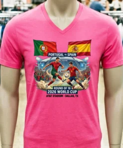 Portugal Vs Spain In The Round Of 16 Of The 2026 World Cup T Shirt