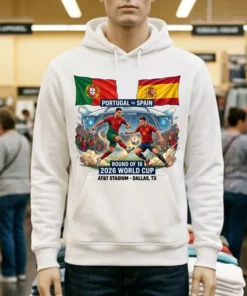 Portugal Vs Spain In The Round Of 16 Of The 2026 World Cup T Shirt