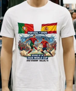 Portugal Vs Spain In The Round Of 16 Of The 2026 World Cup T Shirt