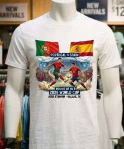 Portugal Vs Spain In The Round Of 16 Of The 2026 World Cup T Shirt