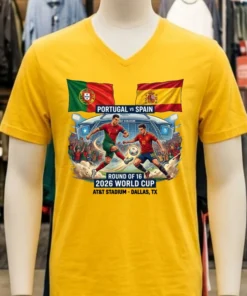Portugal Vs Spain In The Round Of 16 Of The 2026 World Cup T Shirt