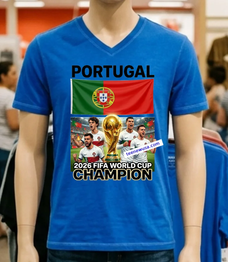 Portugal World Cup 2026 Fan T Shirt - blue-shirt Portugal World Cup 2026 Fan T Shirt Blue Shirt