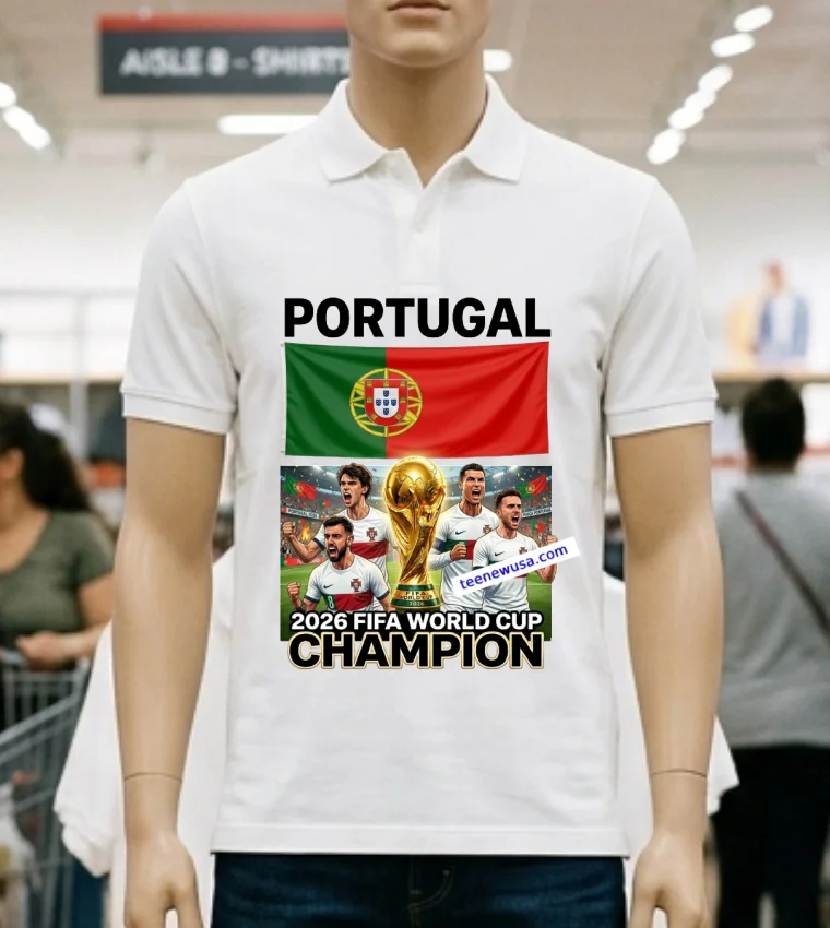 Portugal World Cup 2026 Fan T Shirt - white-t-shirt Portugal World Cup 2026 Fan T Shirt White T Shirt 1