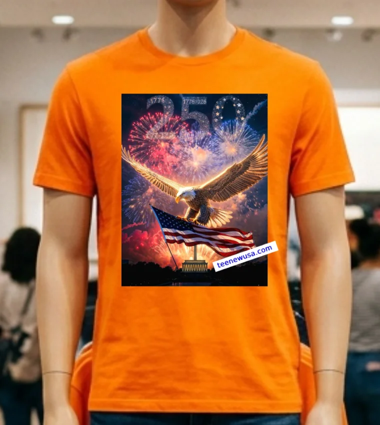 President Trump Leads Historic 250Th Independence Day Celebrations T Shirt - orange-shirt President Trump Leads Historic 250th Independence Day Celebrations T Shirt Orange Shirt