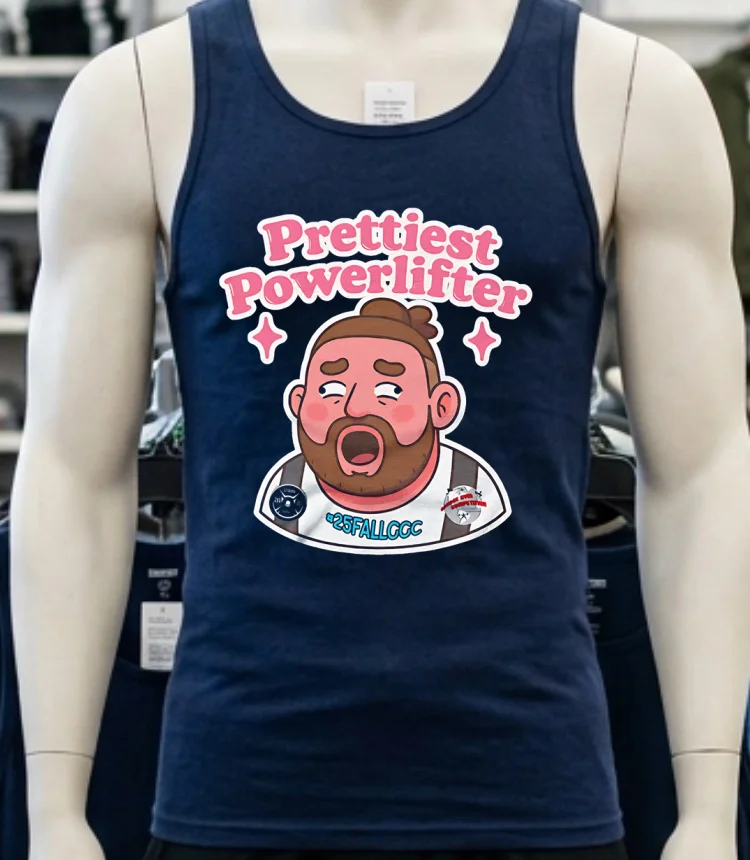 Prettiest Powerlifter Meme Shirt - navy-shirt Prettiest Powerlifter Meme Shirt Navy Shirt