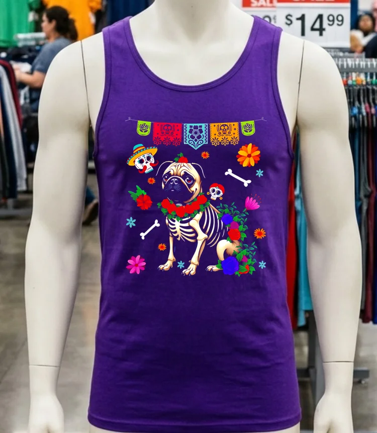Pug Halloween Christmas Shirt - purple-shirt Pug Halloween Christmas Shirt Purple Shirt 1
