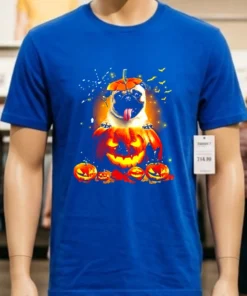 Pug Spooky Halloween Pumpkin Head Shirt