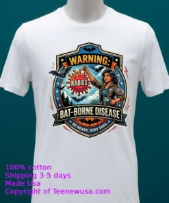 Rabies Warning Bat Borne Disease T Shirt