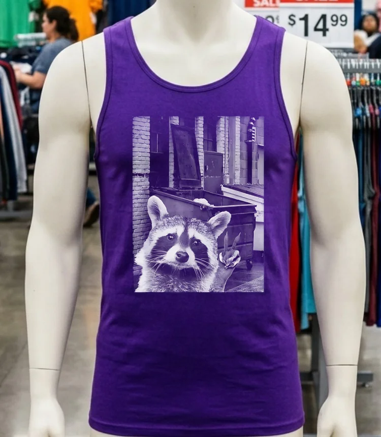 Raccoon Let S Get Trashed Hello Vintage Shirt - purple-shirt Raccoon Lets Get Trashed Hello Vintage Shirt Purple Shirt 1