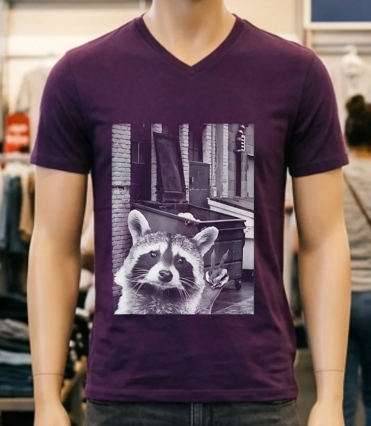 Raccoon Let S Get Trashed Hello Vintage Shirt - purple-shirt Raccoon Lets Get Trashed Hello Vintage Shirt Purple Shirt