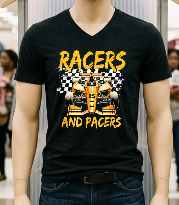 Racers And Pacers Indiana Pacers Shirt - balck-shirt Racers And Pacers Indiana Pacers Shirt Balck Shirt