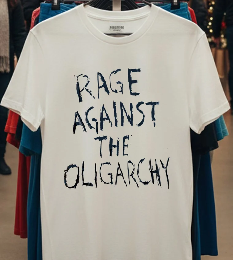 Rage Against The Oligarchy Shirt - white-t-shirt Rage Against The Oligarchy Shirt White T Shirt