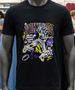 Randy Moss Black Minnesota Vikings Graphic Vintage Shirt