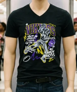 Randy Moss Black Minnesota Vikings Graphic Vintage Shirt
