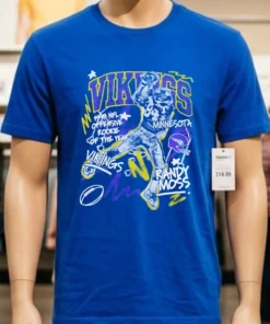 Randy Moss Black Minnesota Vikings Graphic Vintage Shirt