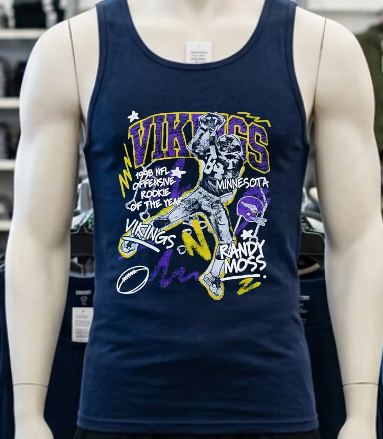 Randy Moss Black Minnesota Vikings Graphic Vintage Shirt - navy-shirt Randy Moss Black Minnesota Vikings Graphic Vintage Shirt Navy Shirt