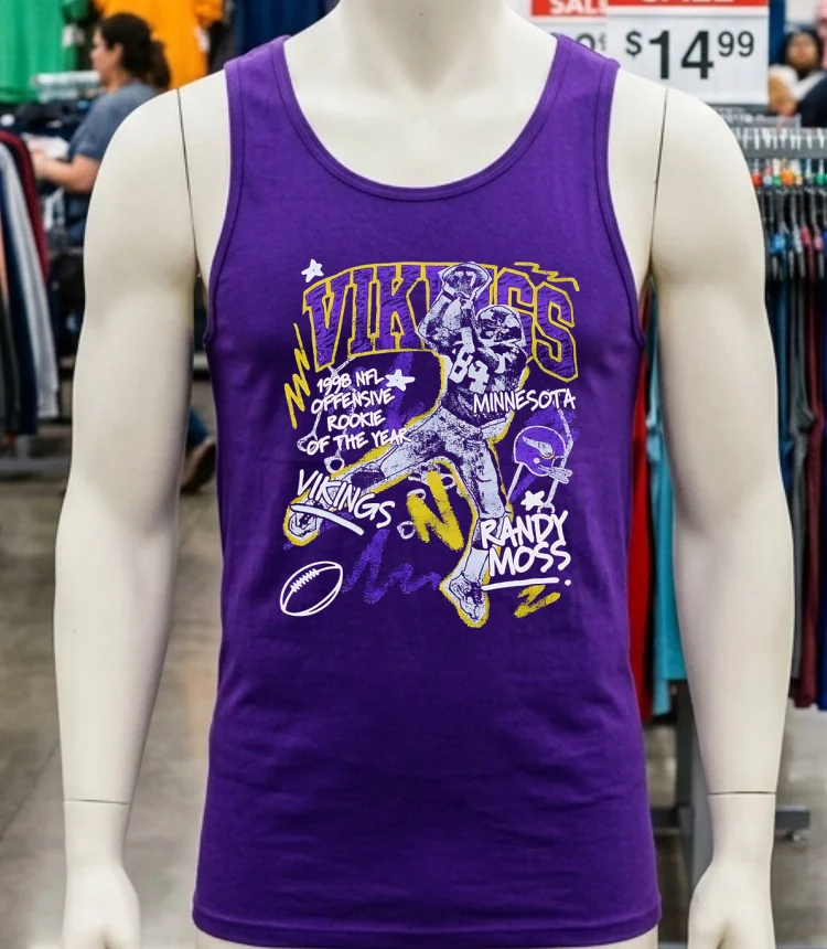 Randy Moss Black Minnesota Vikings Graphic Vintage Shirt - purple-shirt Randy Moss Black Minnesota Vikings Graphic Vintage Shirt Purple Shirt 1