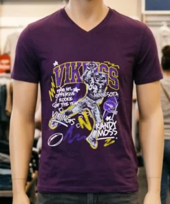 Randy Moss Black Minnesota Vikings Graphic Vintage Shirt