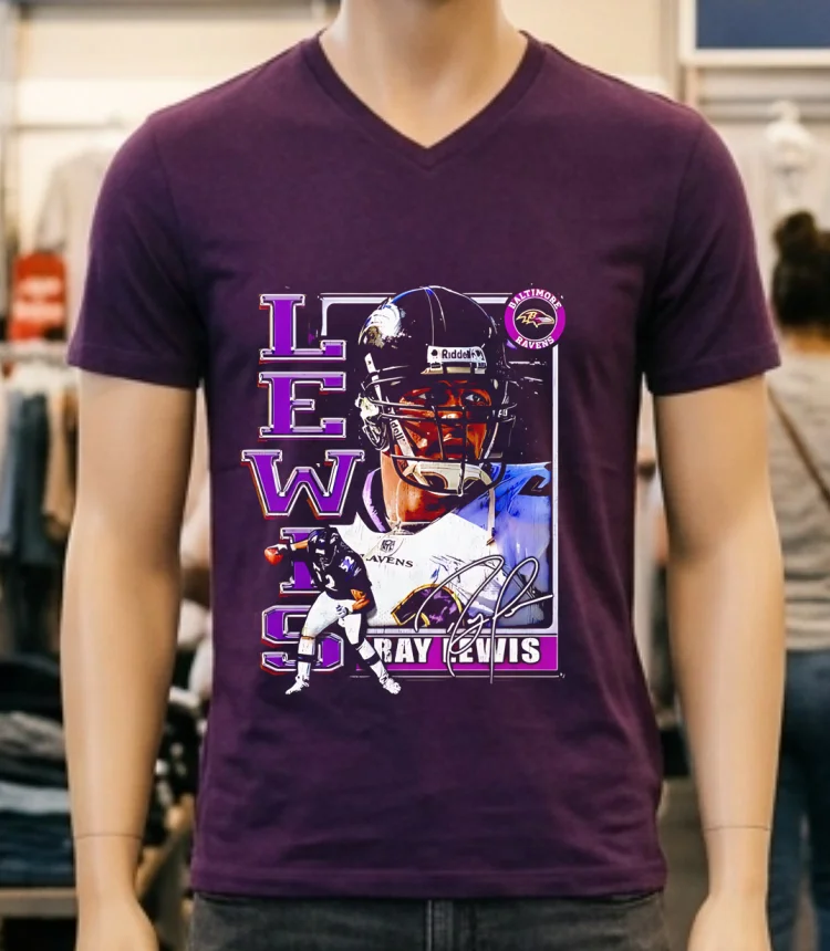 Ray Lewis Baltimore Ravens Signature Retro Shirt Purple Shirt