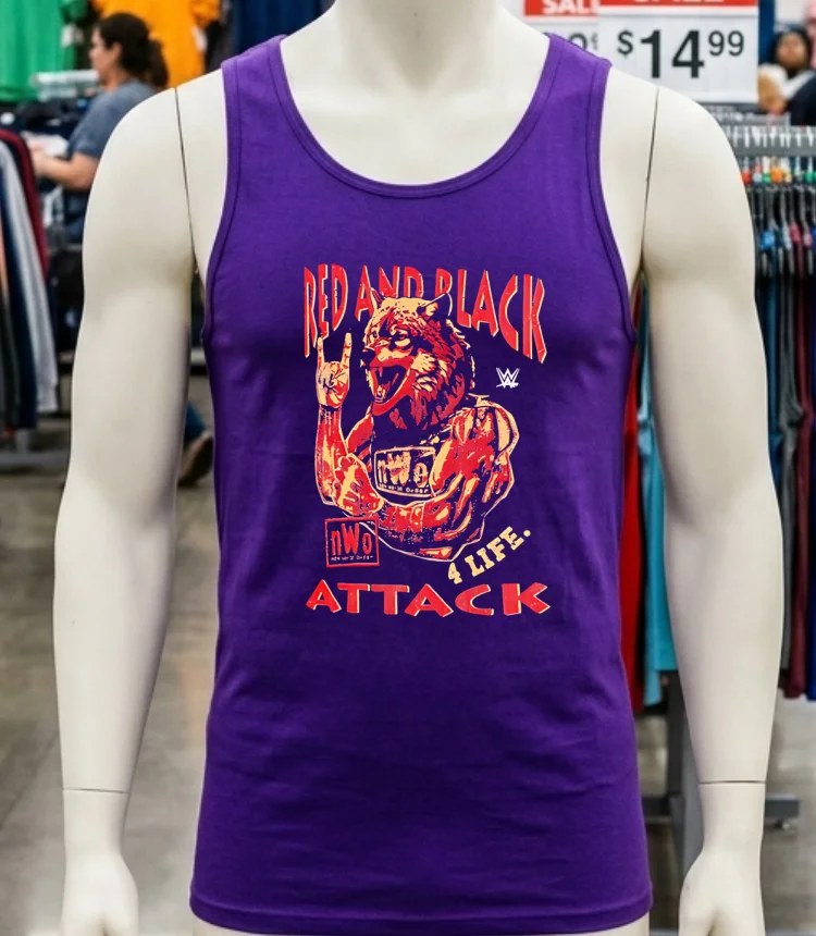 Red And Black 4 Life Attack Nwo Shirt - purple-shirt Red And Black 4 Life Attack Nwo Shirt Purple Shirt 1