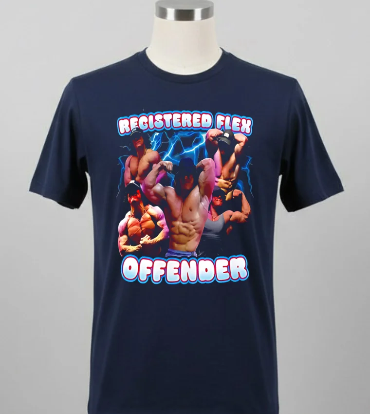 Registered Flex Offender Muscle Man S Shirt - balck-shirt Registered Flex Offender Muscle Mans Shirt Balck Shirt 2