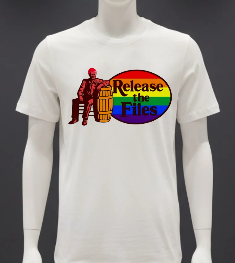 Release The Files Lgbtq Shirt - white-t-shirt Release The Files Lgbtq Shirt White T Shirt 4