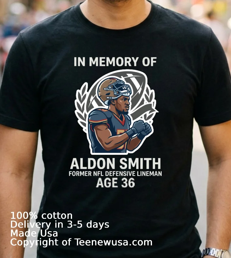Remembering Aldon Smith, Former Nfl Player Of The Year, Passes Away At Age 36 T Shirt - navy-shirt 2 Remembering Aldon Smith Former Nfl Player Of The Year Passes Away At Age 36 T Shirt Navy Shirt 2