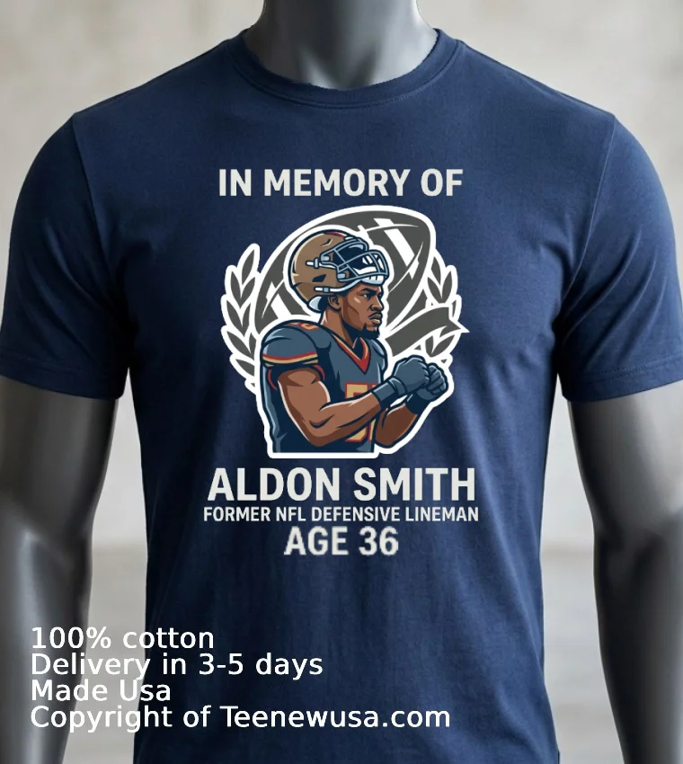 Remembering Aldon Smith, Former Nfl Player Of The Year, Passes Away At Age 36 T Shirt - navy-shirt 3 Remembering Aldon Smith Former Nfl Player Of The Year Passes Away At Age 36 T Shirt Navy Shirt 3