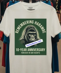 Remembering Harambe On The 10 Year Anniversary Of His Death T Shirt White T Shirt
