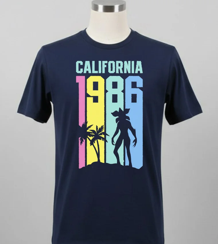 Retro Stranger Things Cali 1986 Shirt - balck-shirt Retro Stranger Things Cali 1986 Shirt Balck Shirt 2