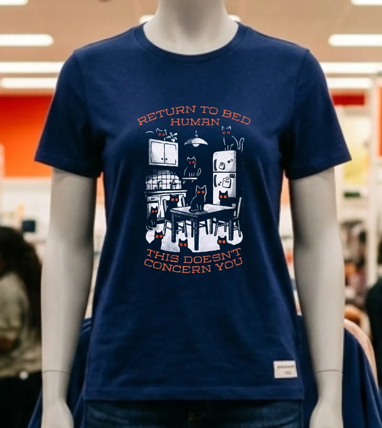 Return To Bed Human This Doesnt Concern You Shirt Navy Shirt