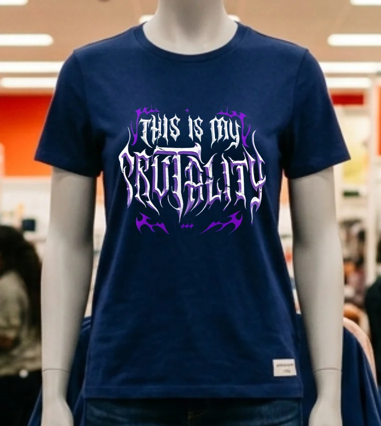 Rhea Ripley This Is My Brutality Logo Shirt - navy-shirt Rhea Ripley This Is My Brutality Logo Shirt Navy Shirt