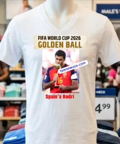 Rodri Spain Win The World Cup 2026 Golden Ball T Shirt