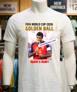 Rodri Spain Win The World Cup 2026 Golden Ball T Shirt