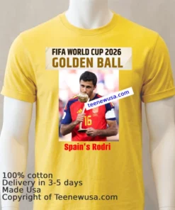 Rodri Spain Win The World Cup 2026 Golden Ball T Shirt