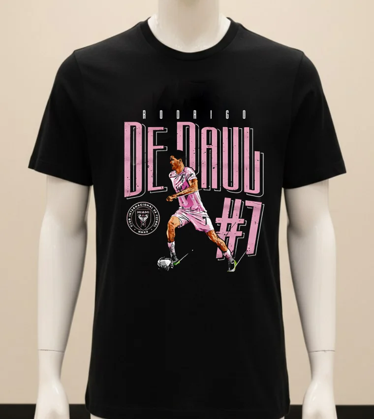 Rodrigo De Paul Inter Miami Cf Dash 7 Shirt Balck Shirt