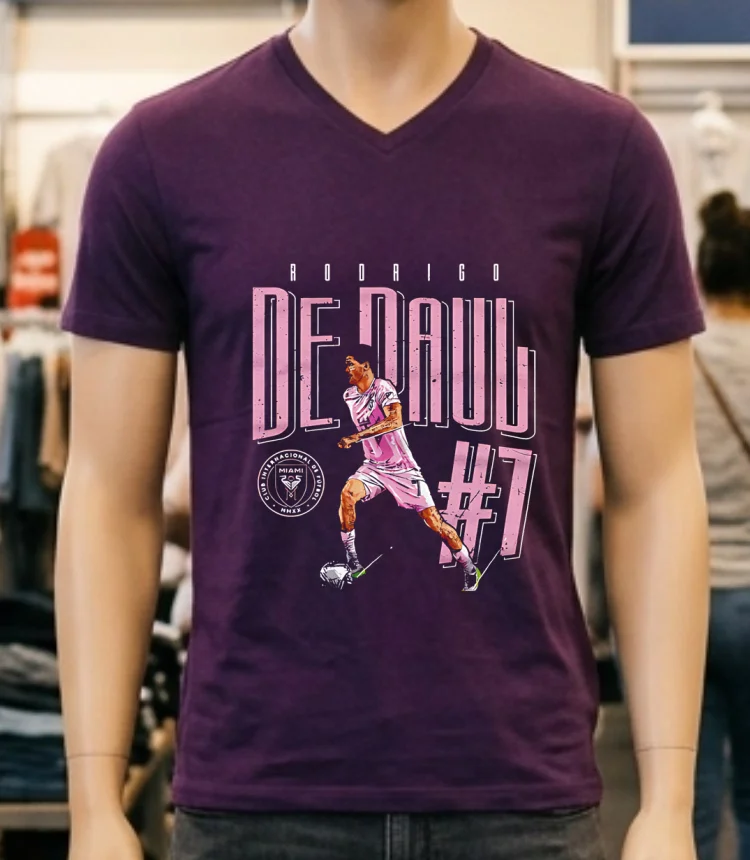 Rodrigo De Paul Inter Miami Cf Dash #7 Shirt - purple-shirt Rodrigo De Paul Inter Miami Cf Dash 7 Shirt Purple Shirt