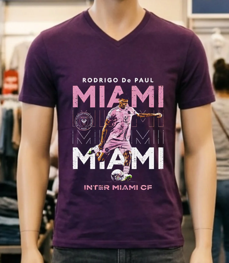 Rodrigo De Paul Inter Miami Cf Repeat Retro Shirt Purple Shirt