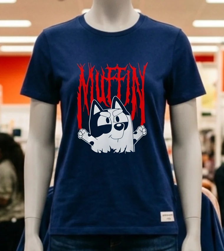 Roll Muffin Bluey Shirt Navy Shirt