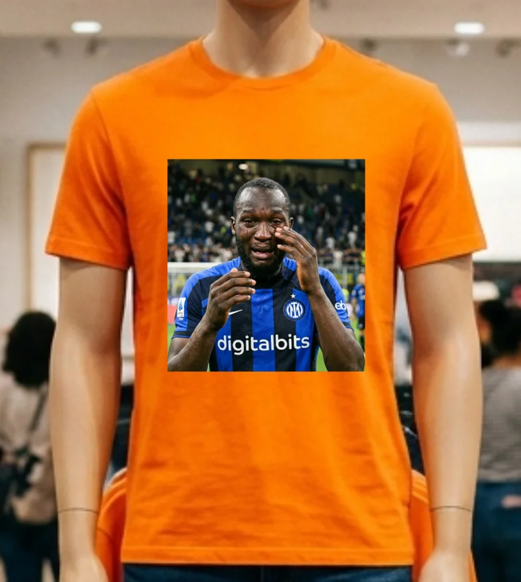 Romelu Lukaku Crying Meme T Shirt - orange-shirt Romelu Lukaku Crying Meme T Shirt Orange Shirt